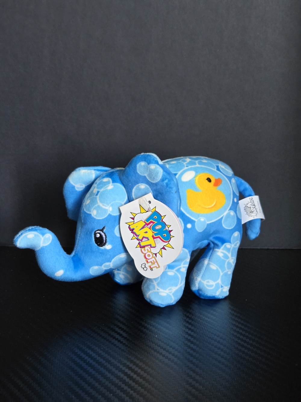NWT - Pop Art Elephant Soft Plush Rubber Duck Themed Mini Beanie